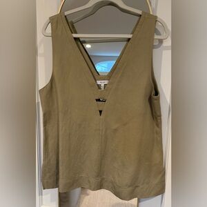 Reiss Khaki V-Neck Tank Top